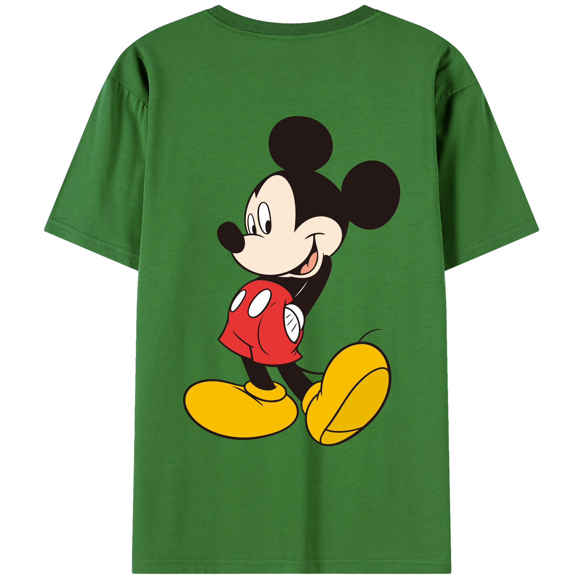 （画像用） ミッキーマウス Mickey Mouse レディース半袖Tシャツ(バックプリント)